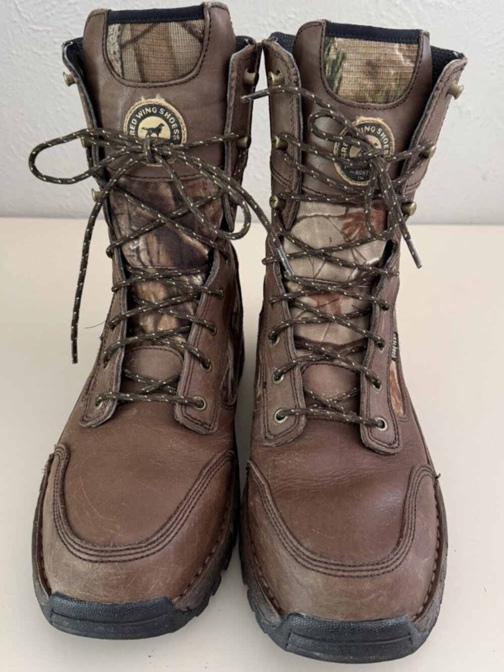 Red Wing Sz 10.5 Havoc Brown Camo Irish Setter Hunting Boots Thinsulate 400 EUC